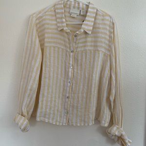 Cynthia Rowley striped linen top